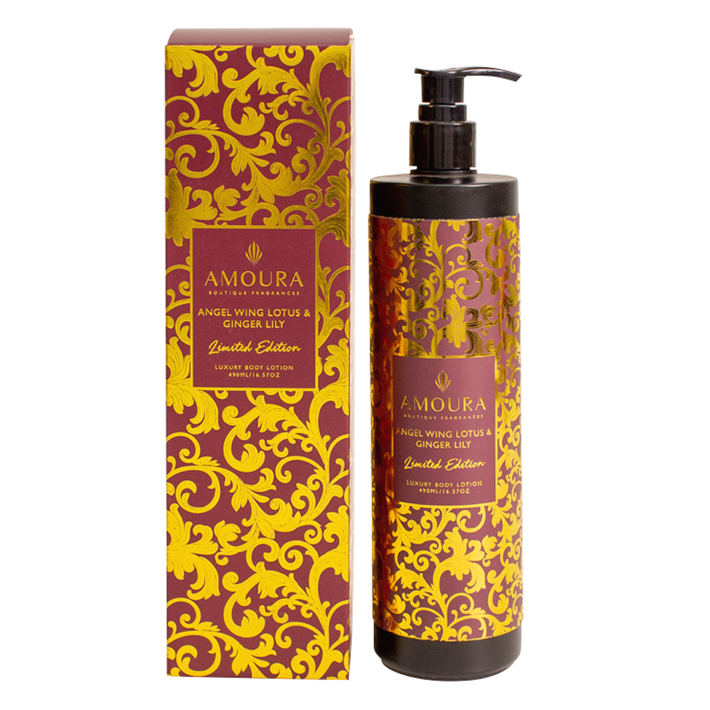 AMOURA BODY LOTION - ANGEL WING LOTUS & GINGER LILY 490ML