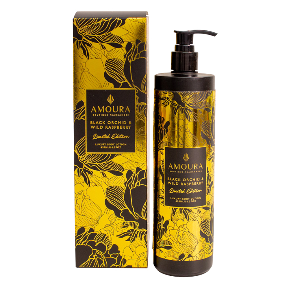 AMOURA BODY LOTION - BLACK ORCHID & WILD RASPBERRY 490ML