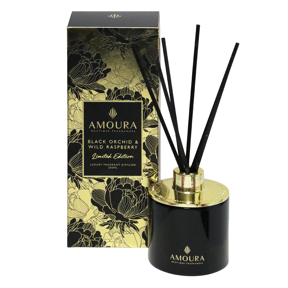 AMOURA LUXURY DIFFUSER - BLACK ORCHID & WILD RASPBERRY 200ML