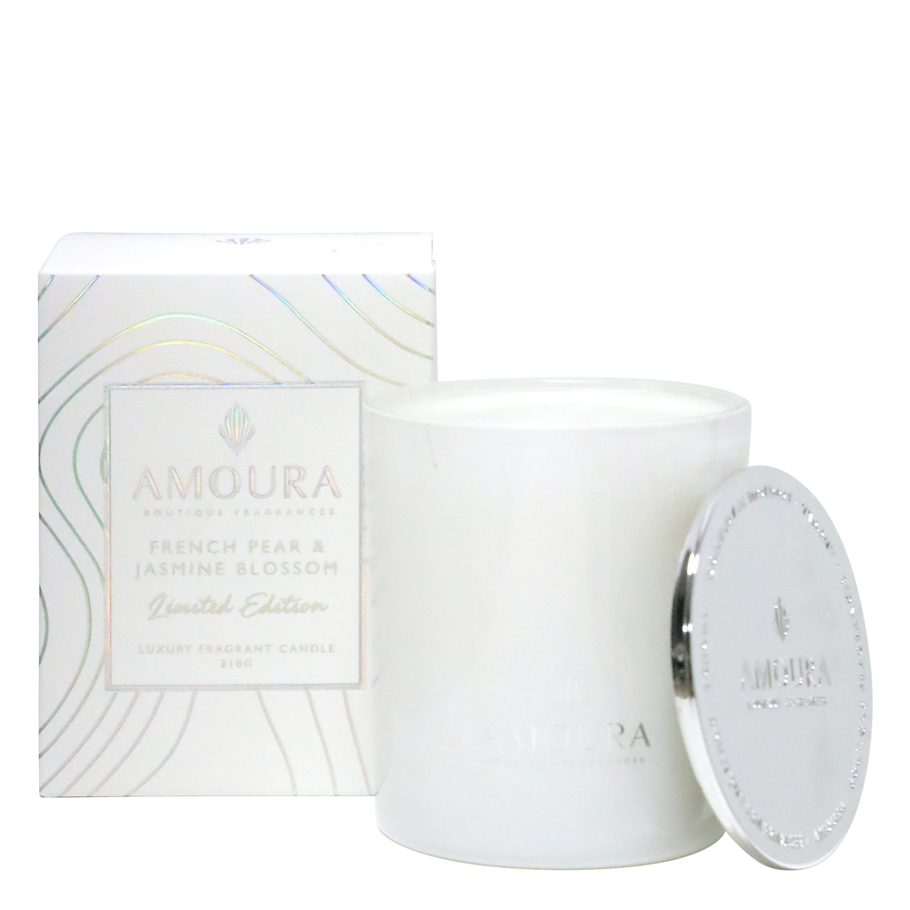 AMOURA LUXURY CANDLE - FRENCH PEAR & JASMINE BLOSSOM 310G