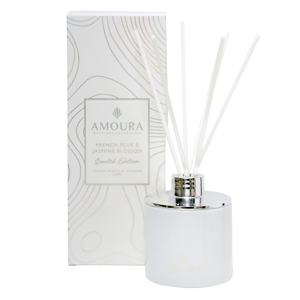 AMOURA LUXURY DIFFUSER - FRENCH PEAR & JASMINE BLOSSOM 200ML