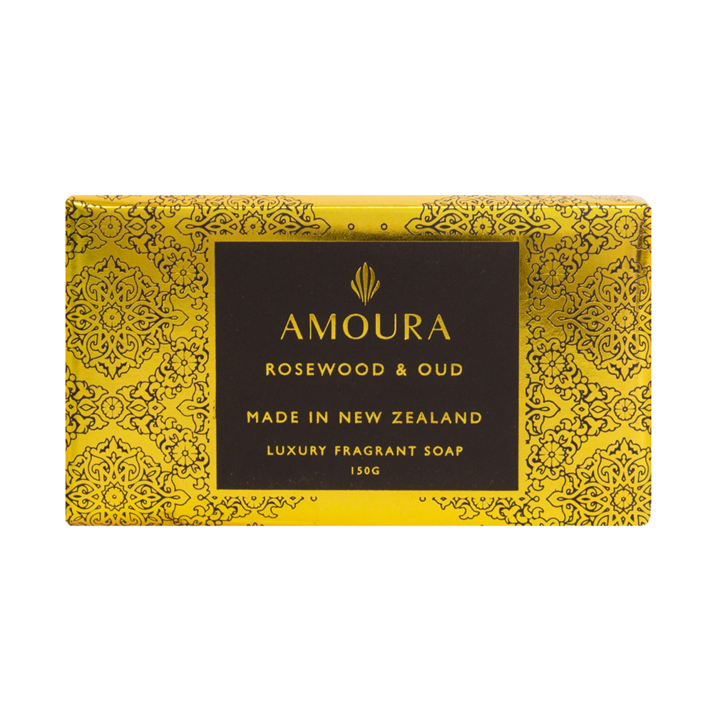AMOURA LUXURY SOAP - ROSEWOOD & OUD 150G